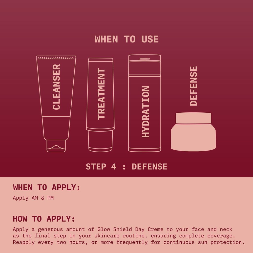 Glow Shield Day Creme | Daily Lightweight SPF Moisturizer with Vitamin C & Wheatgerm Oil view 2