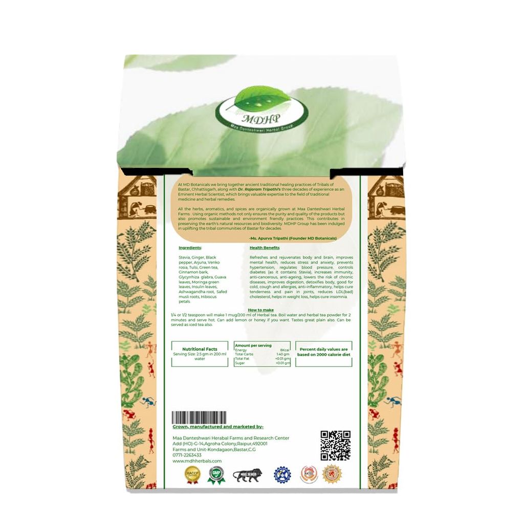 MD Botanicals Herbal Tea | Ayurvedic Detox & Immunity Booster | Caffeine-Free Wellness Tea | Pure Herbal Infusion | 70g Loose Leaf Blend view 2