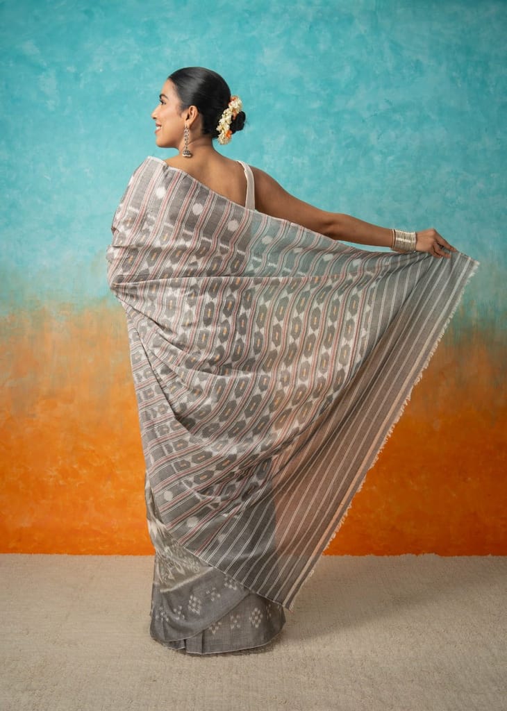 Tribal Zorba Cotton Saree view 2