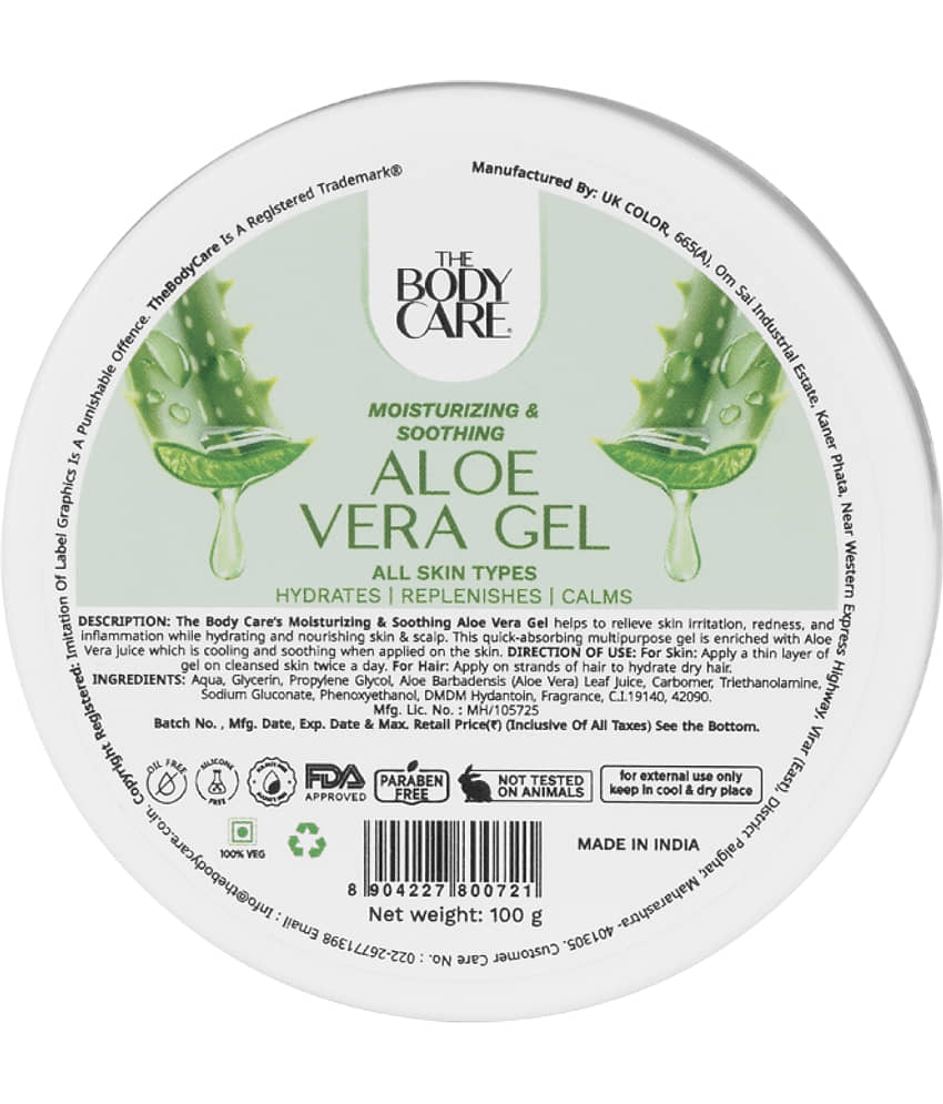 The Body Care Moisturizing & Soothing Aloe Vera Gel For Skin Type ( 100g)