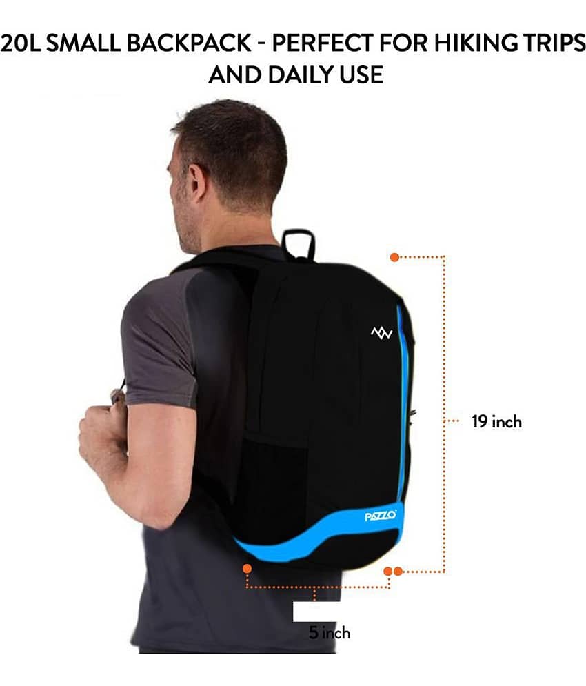 PAZZO 20 Ltrs Black Backpack view 2