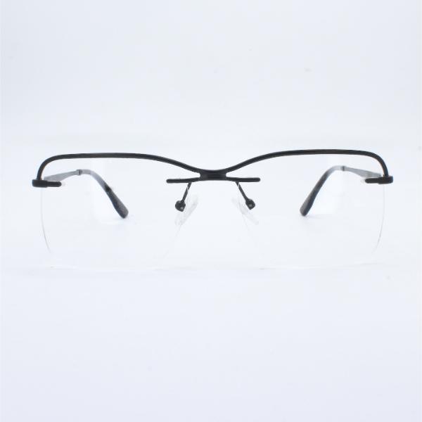 Lensoz Elite X Luxe Rimless Geometric 3 - Narrow - Black view 2