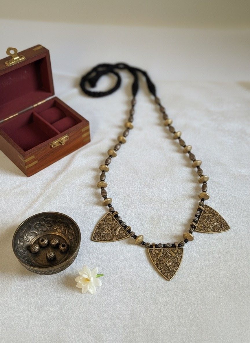 Glamvila Antique Finish Tribal Necklace view 2