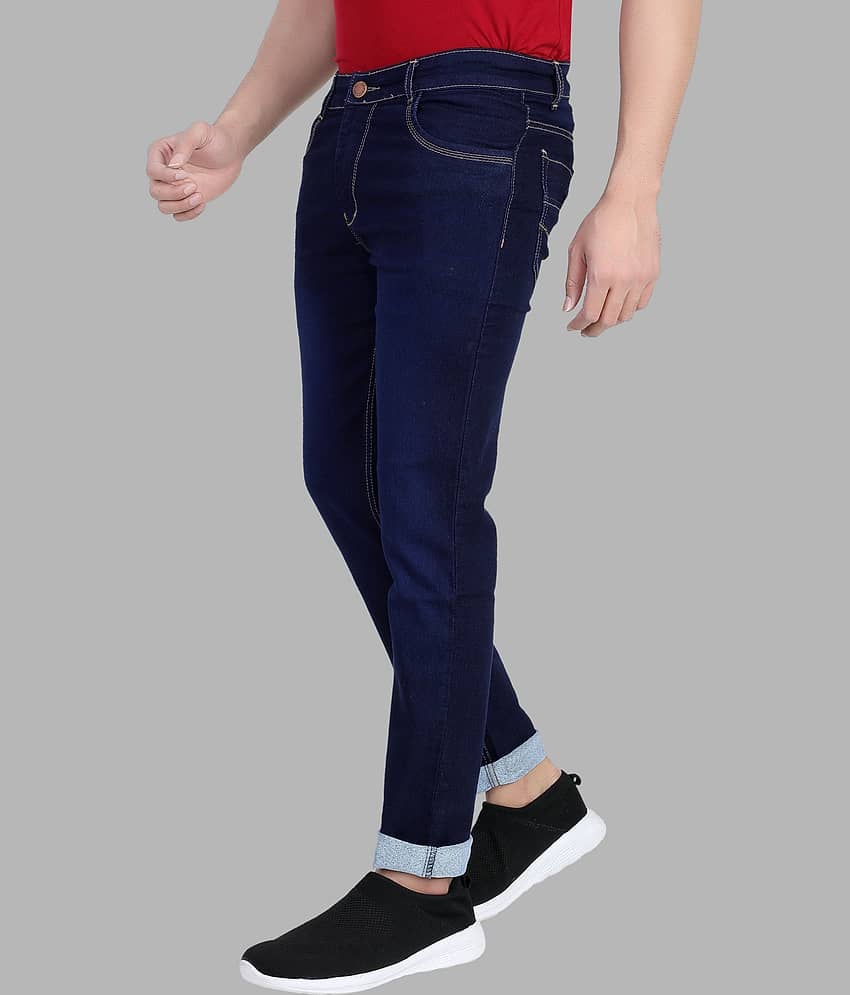RAGZO - Dark Blue Denim Slim Fit Men's Jeans ( Pack of 1 ) view 2