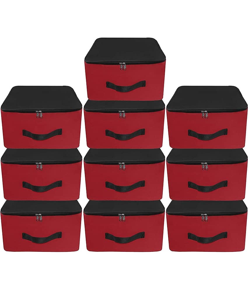 Waji Va Underbed Storage Organizer for Clothes Sarees Blankets Bedsheets and Toys Foldable Under Bed Box with Zip and Handle Non Woven Fabric Dustproof Space Saving Storage Bag for Home Bedroom and Wardrobe