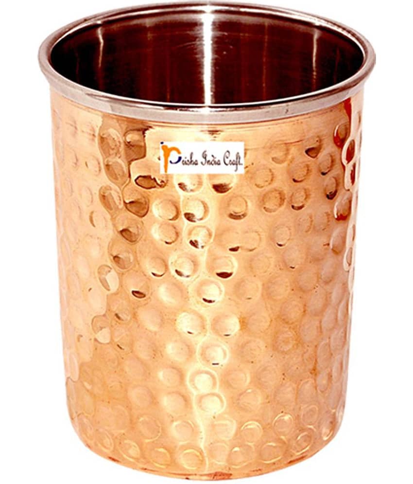 Prisha India Craft Copper 250 ml Glasses view 2