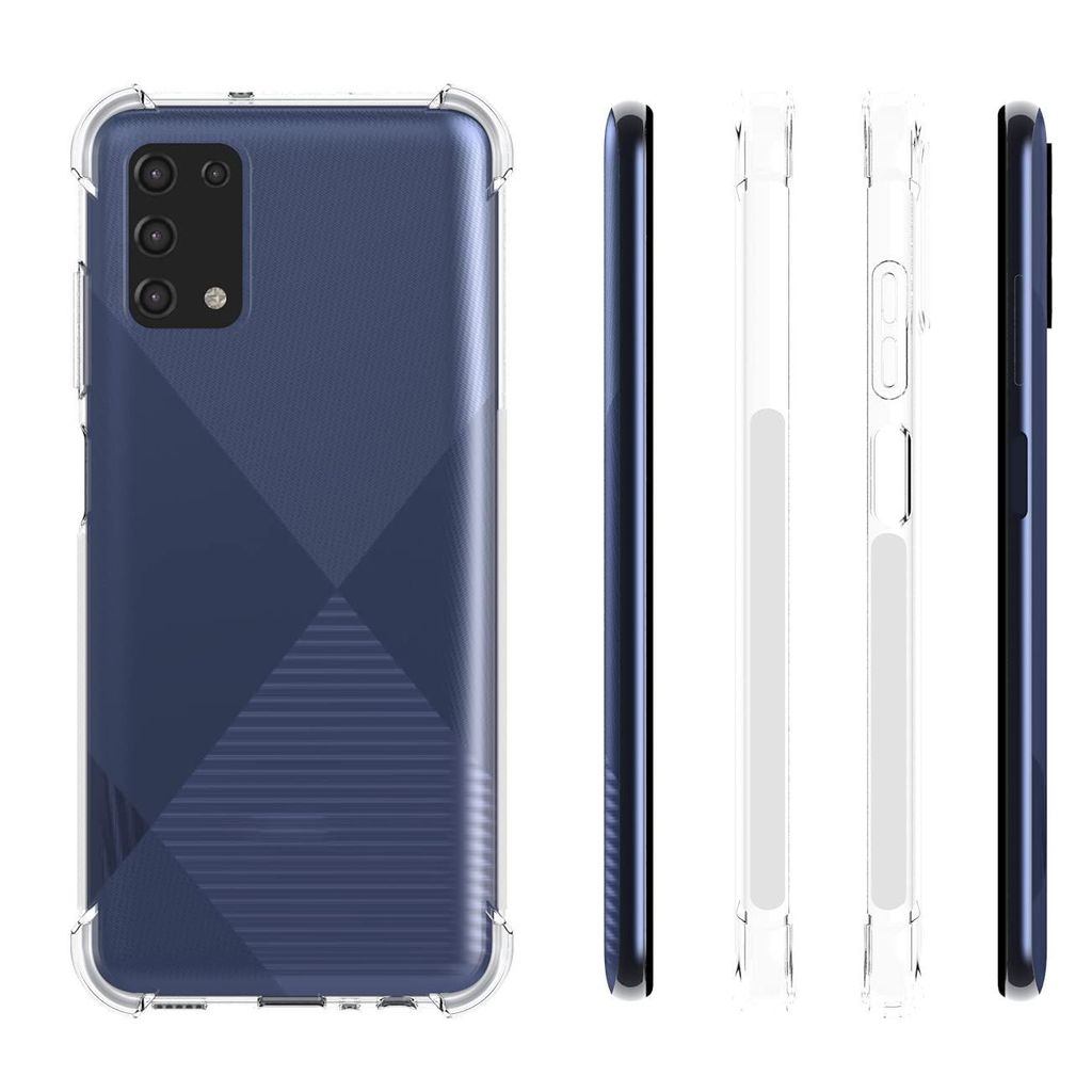 USTIYA for Samsung Galaxy A03s 4G Case Clear TPU Four Corners Cover Transparent Soft funda view 2