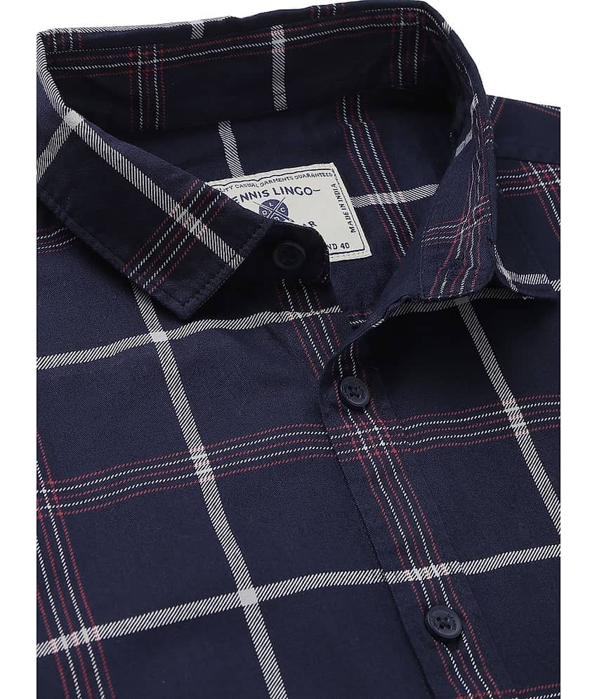 Dennis Lingo - Blue 100% Cotton Slim Fit Men's Casual Shirt ( Pack of 1 ) view 2
