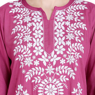 Lucknowi Rayon Cotton Kurta view 2