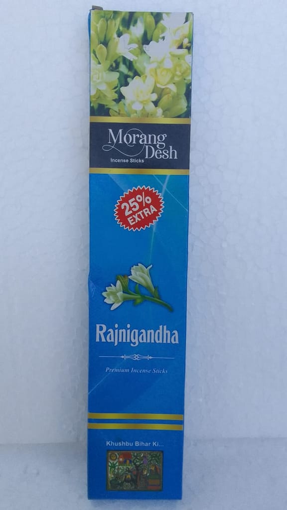 "Morang Desh Rajnigandha Premium Incense Sticks - 25% Extra"