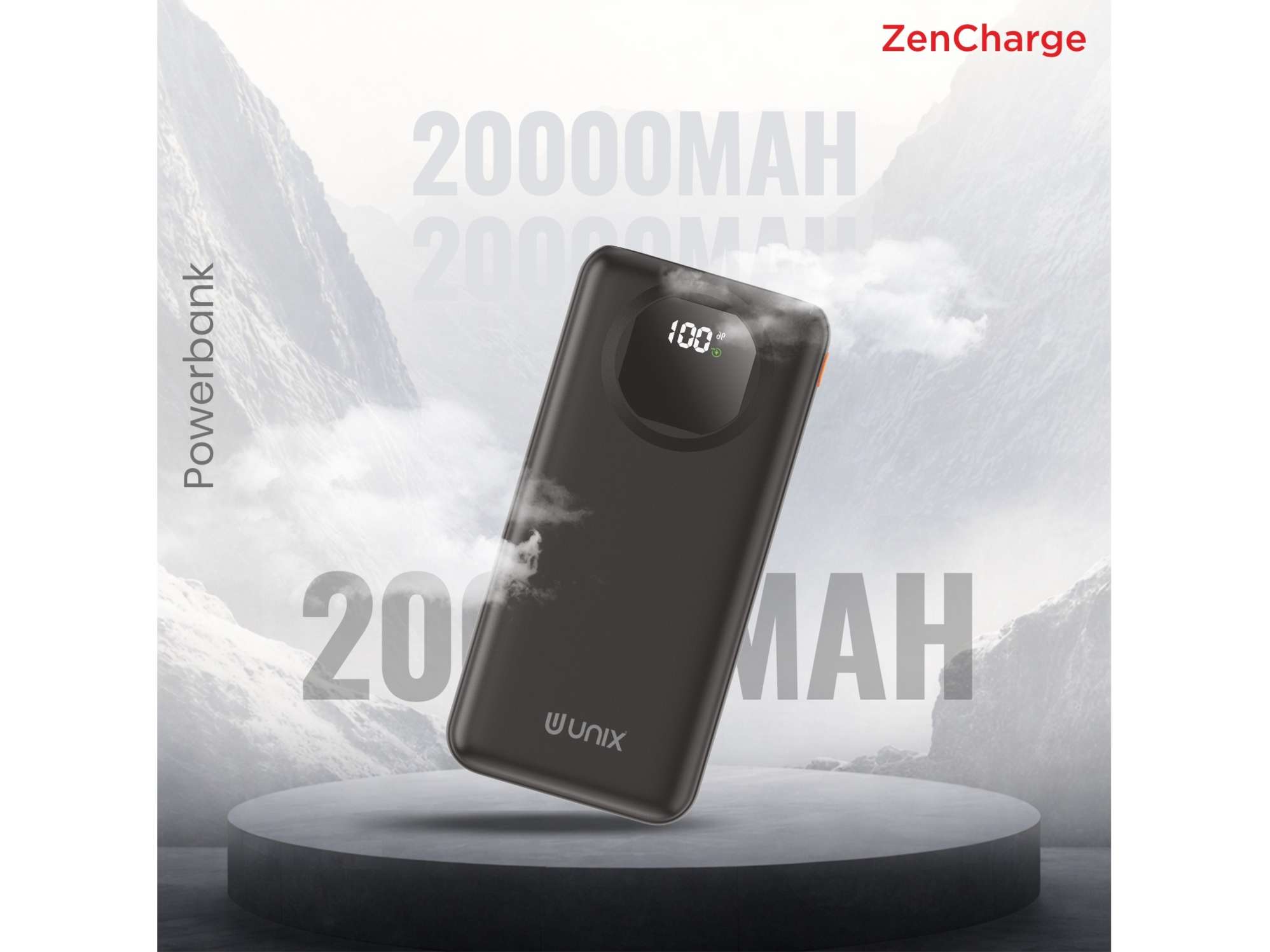 Unix Zen Charge Powerbank - Black view 2