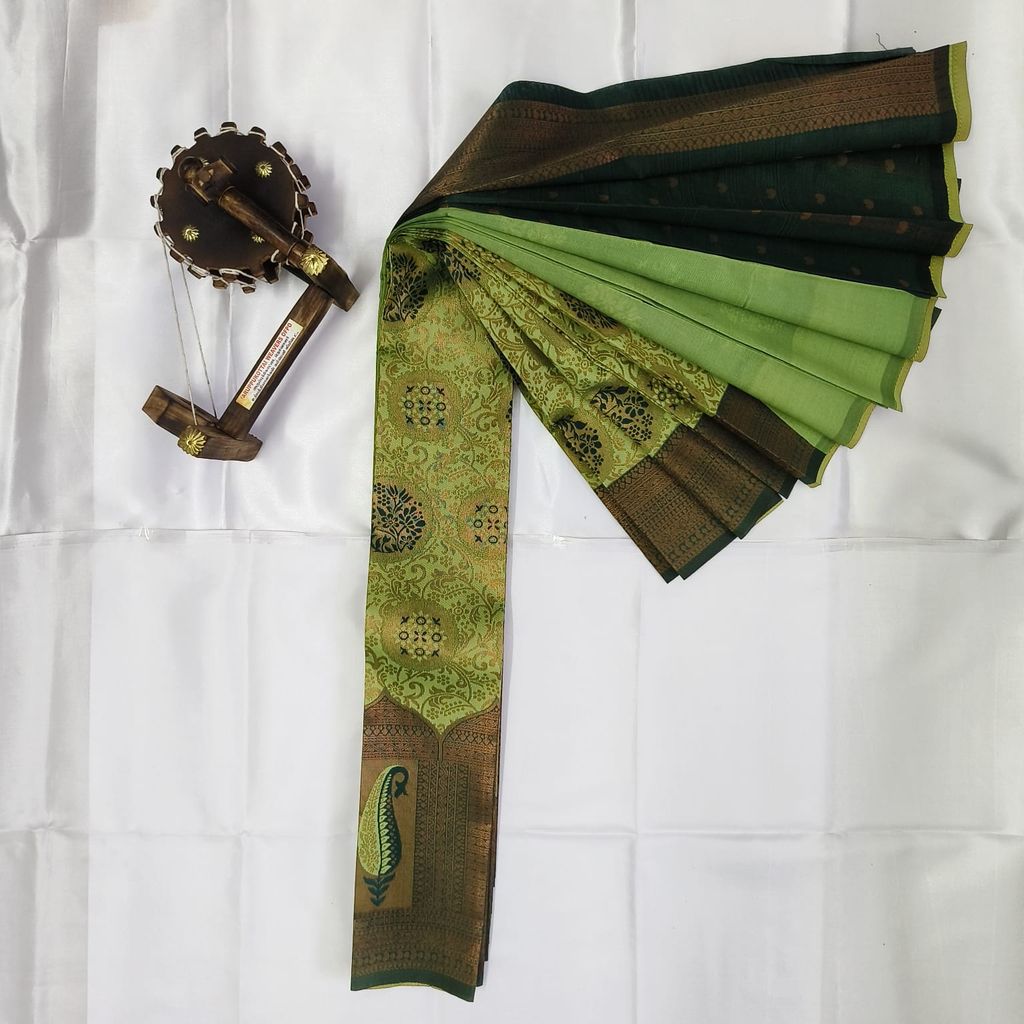 Silk Cotton Saree with Blouse view 2