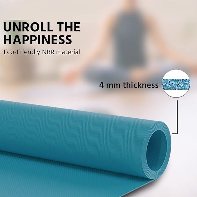 "Extra Thick TPE Yoga Mat - Eco Friendly, Non-Slip, High Density Exercise Mat for Pilates, Yoga, and Floor Workouts"