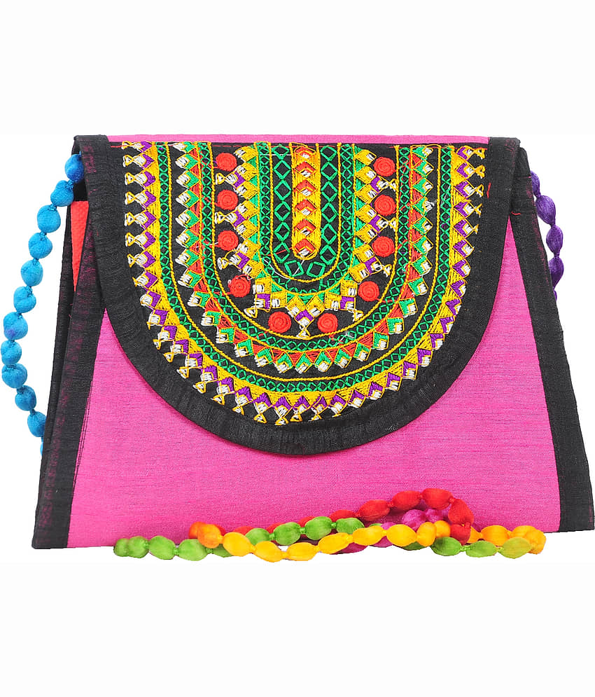 SUNESH CREATION Sling Bag Cotton Set of 1 ( Blue )