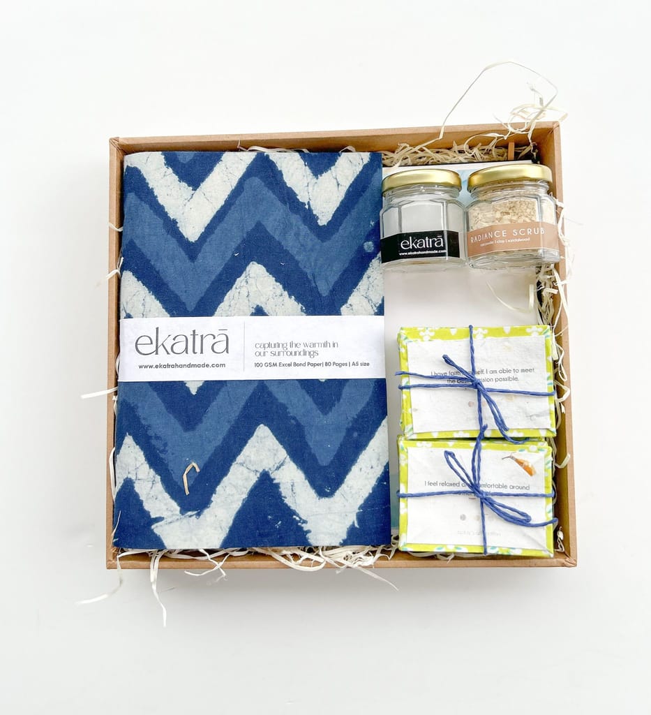Ekatra Self care box : Elevate Your Well-Being with our Thoughtfully Curated Collection | Sustainable | Eco friendly | 10 Products view 2