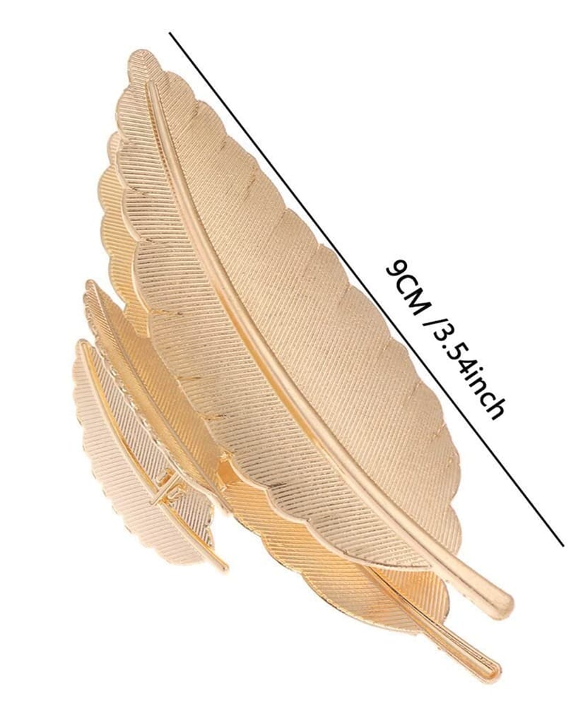 Metal Leaf Hair Clip for Women & Girls view 2