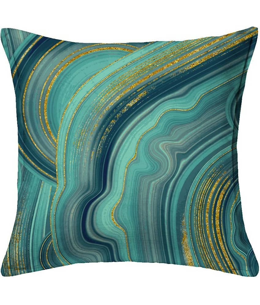 Houzzcode - Water Repellent Sea Green Polyester Pillow Covers 40x40x3 ( Pack of 1 ) view 2