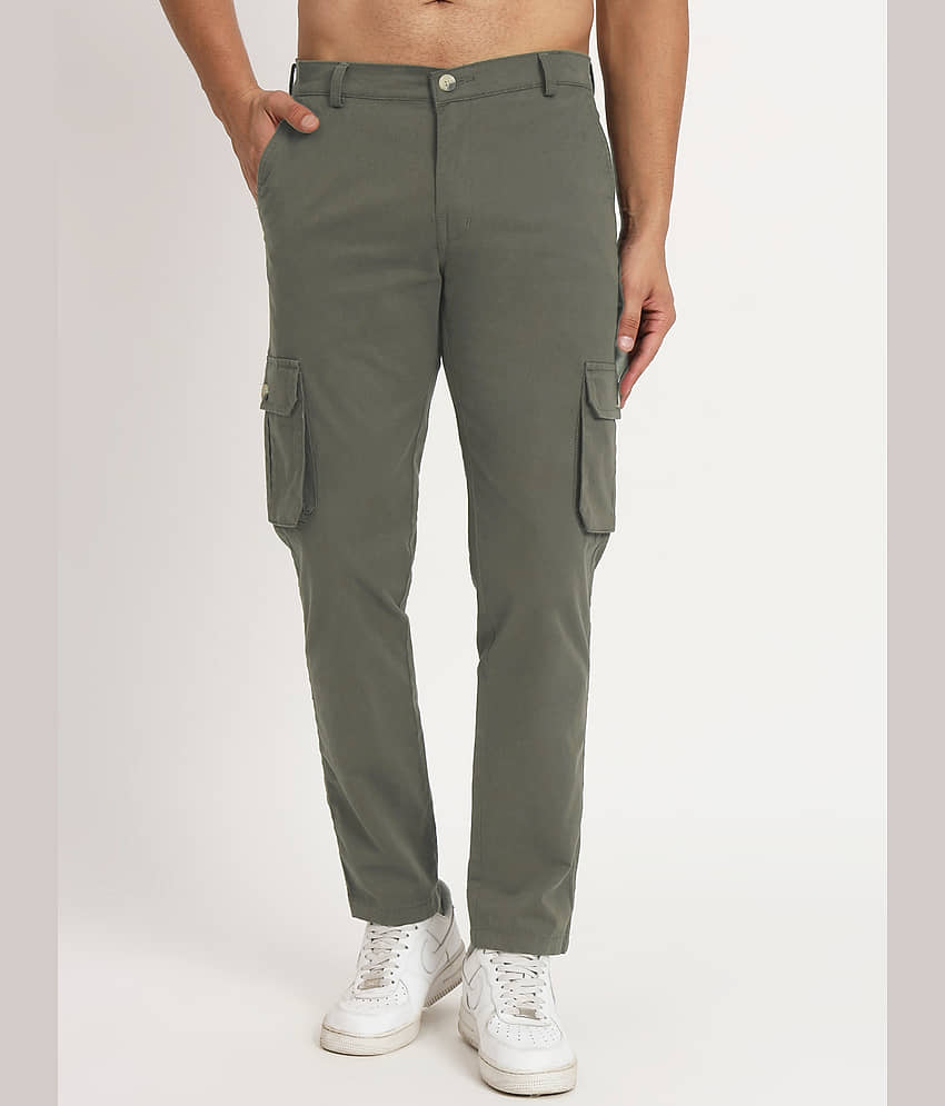 RAGZO Regular Flat Men's Cargos - Olive Green ( Pack of 1 ) view 2