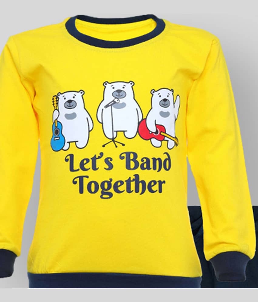 CATCUB Pack of 1 Baby Girls Cotton Top & Trouser ( Yellow ) view 2