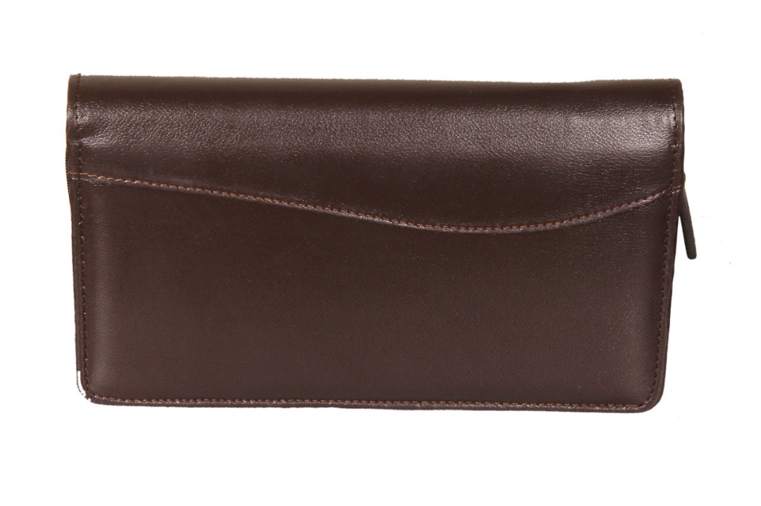 Sukeshcraft Multiple Cheque Book Holder with Wrist Loop RFID Safe BROWN view 2