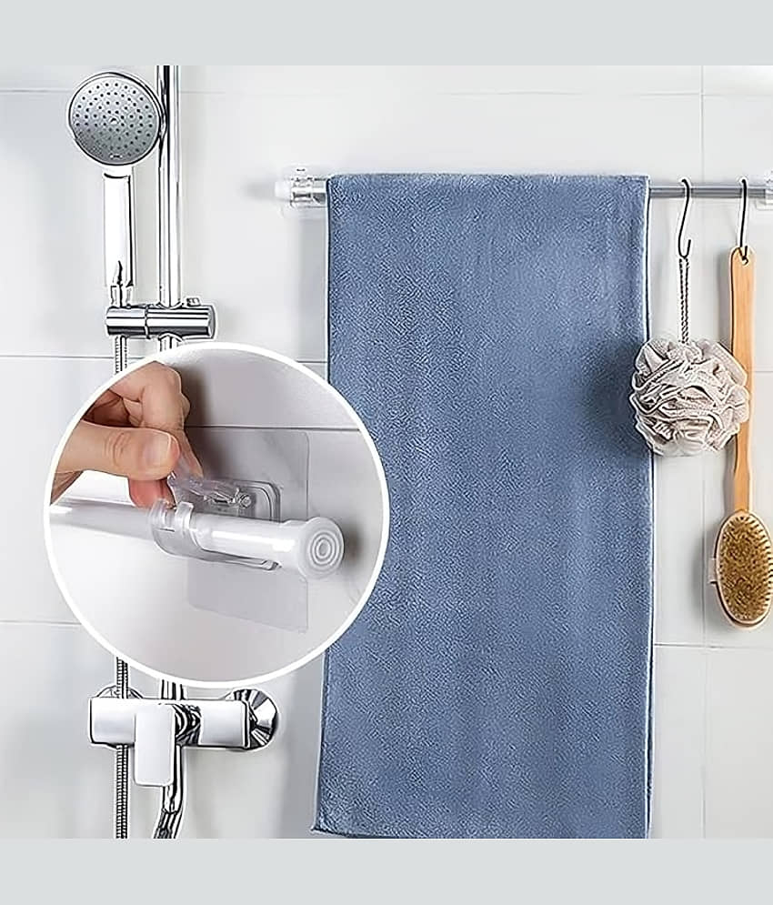 Multi Deal Self-Adhesive Curtain Rod Holder Hooks, No Drilling Curtain Rod Brackets, Nail-Free Wall Curtain Hooks 4pcs view 2