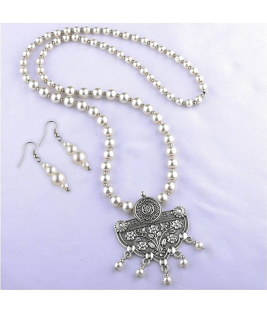 Silver Shine Alloy Silver Contemporary/Fashion Antique Necklaces Set view 2