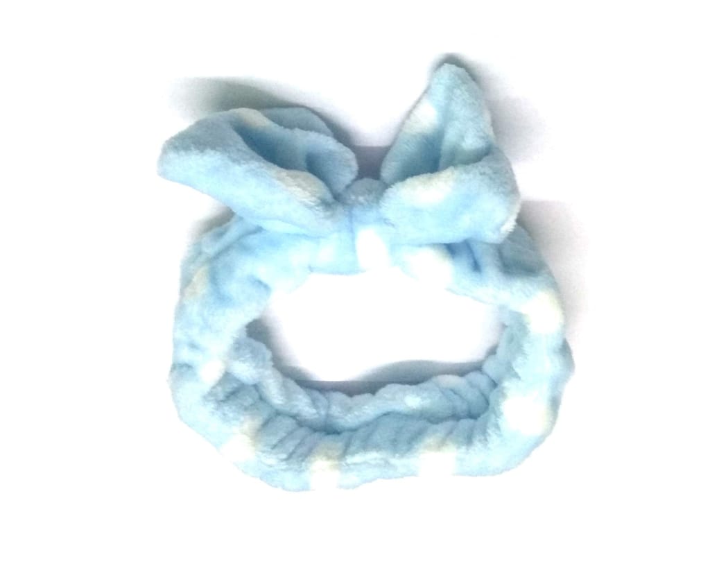 Nawani Facial Spa Makeup Cleansing Cute Bow Velvet Elastic Headband view 2