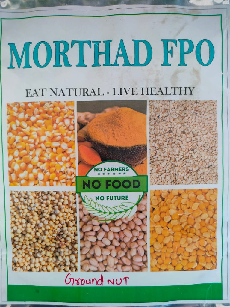 The product title is "Morthad FPO Eat Natural Live Healthy No Farmers No Food No Future Ground Nut".