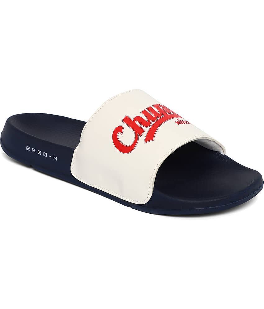 CHUPPS Navy Men's Slide Flip Flop view 2