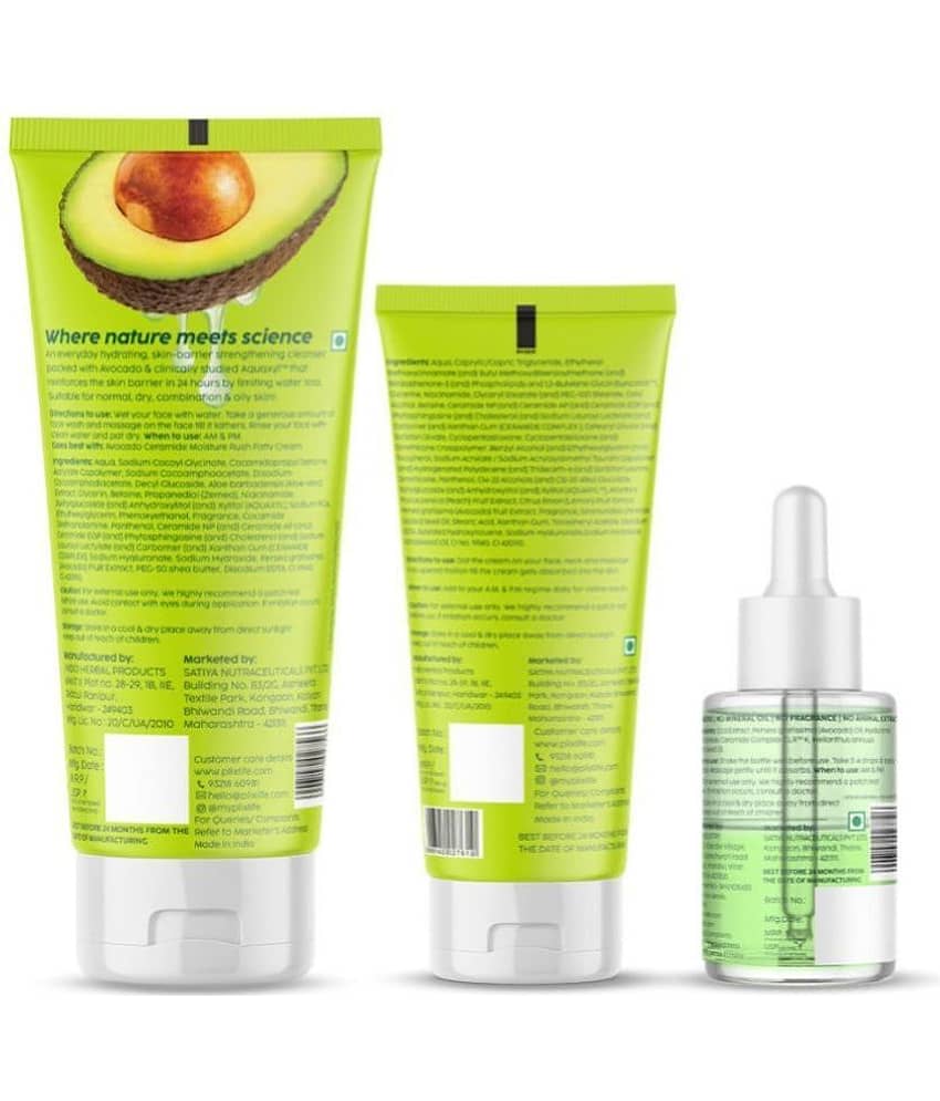 Plix Barrier Repair Kit with Avocado Ceramide Moisture Rush Serum, Cleanser & Cream(Pack of 3) view 2