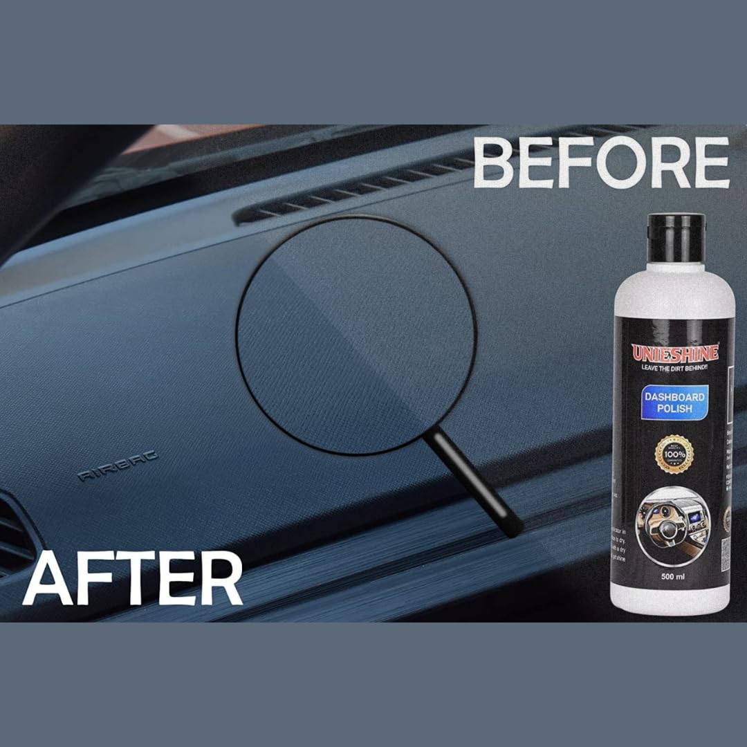 Unieshine Dashboard Polish (500ML) with Polish Applicator Sponge view 2