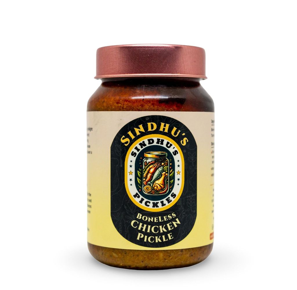 Sindhu's Spicy Boneless Chicken Pickles - Authentic Indian Flavor, 100g