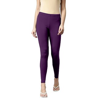 SHE PURE LUXURY WEAR Ankle Length Ethnic Wear Legging (Purple, Solid) view 2