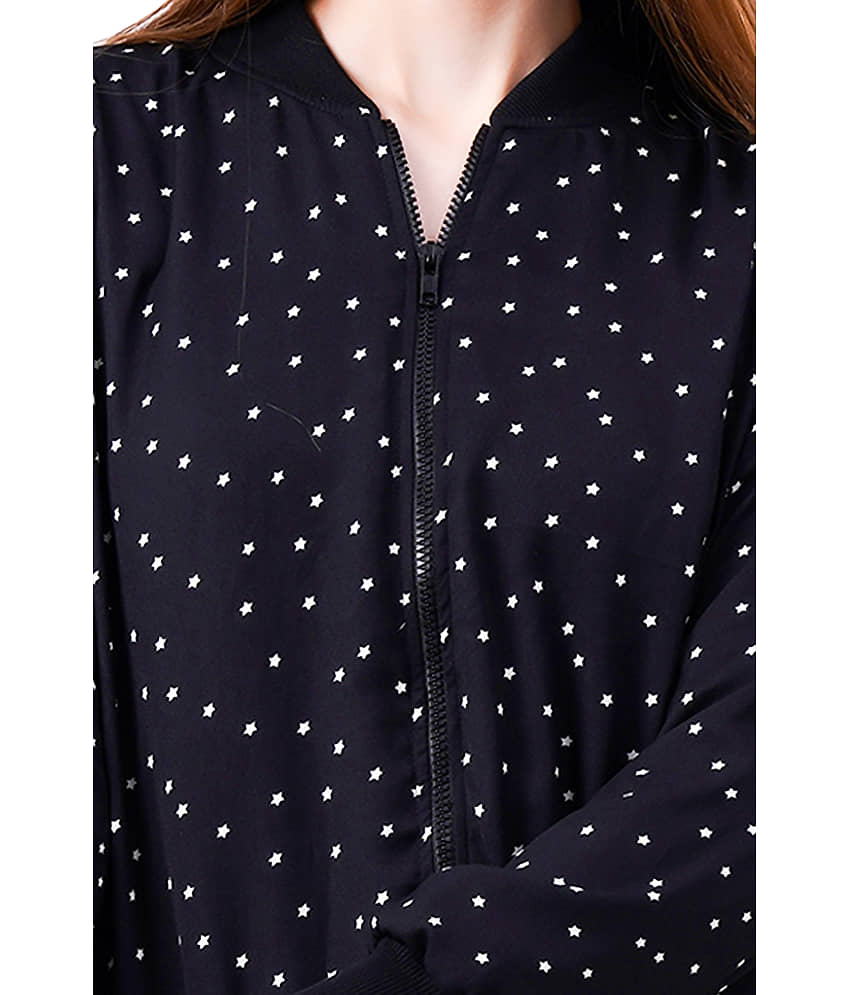 NUEVOSDAMAS "-" Polyester Black Bomber Jackets Pack of 1 view 2