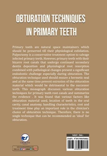 Obturation techniques in Primary teeth [Paperback] A.P. Pragadeesh; Sanguida A and Prathima G S view 2