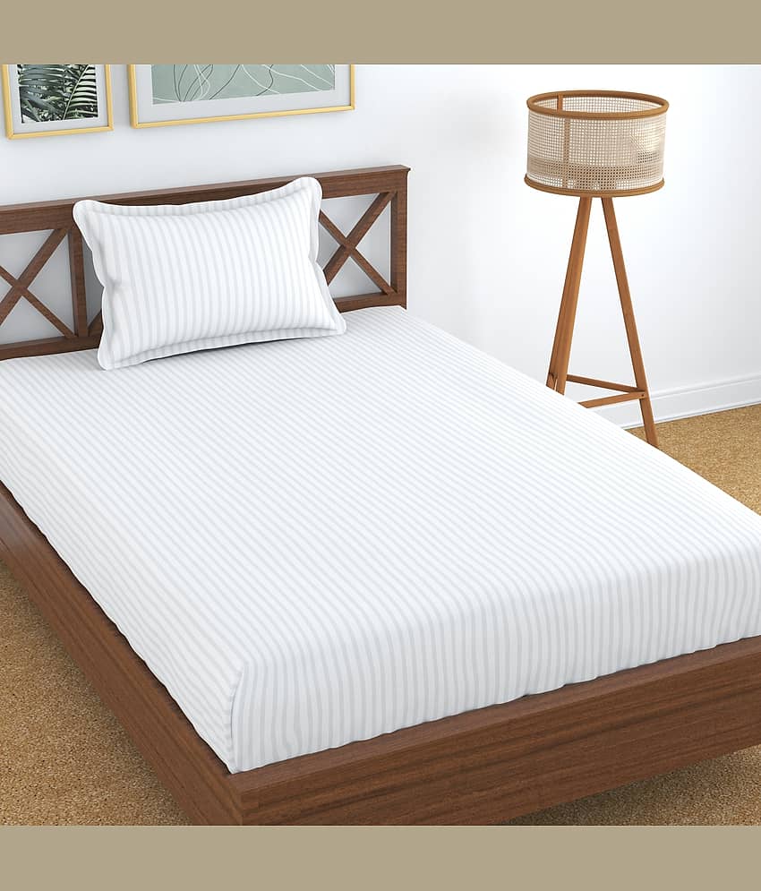 Homefab India Cotton Single Bedsheet ( Maroon )