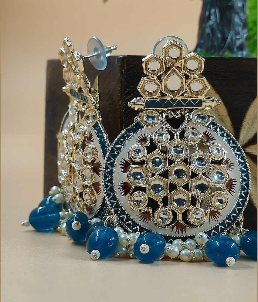 Jiyanshi fashion Sky Blue Chandbalis Earrings ( Pack of 1 ) view 2