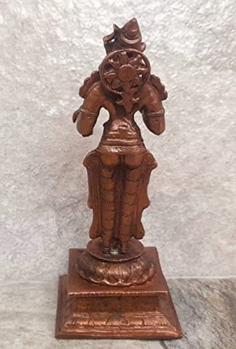 Searchers Paradise - Copper Idols Varahi ,4.8 inches, Copper Handmade 380 Grams, Patina Antique Finish, Pack of 1 Piece view 2