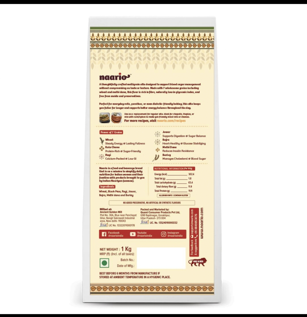 Naario Multigrain Aata 1kg view 2