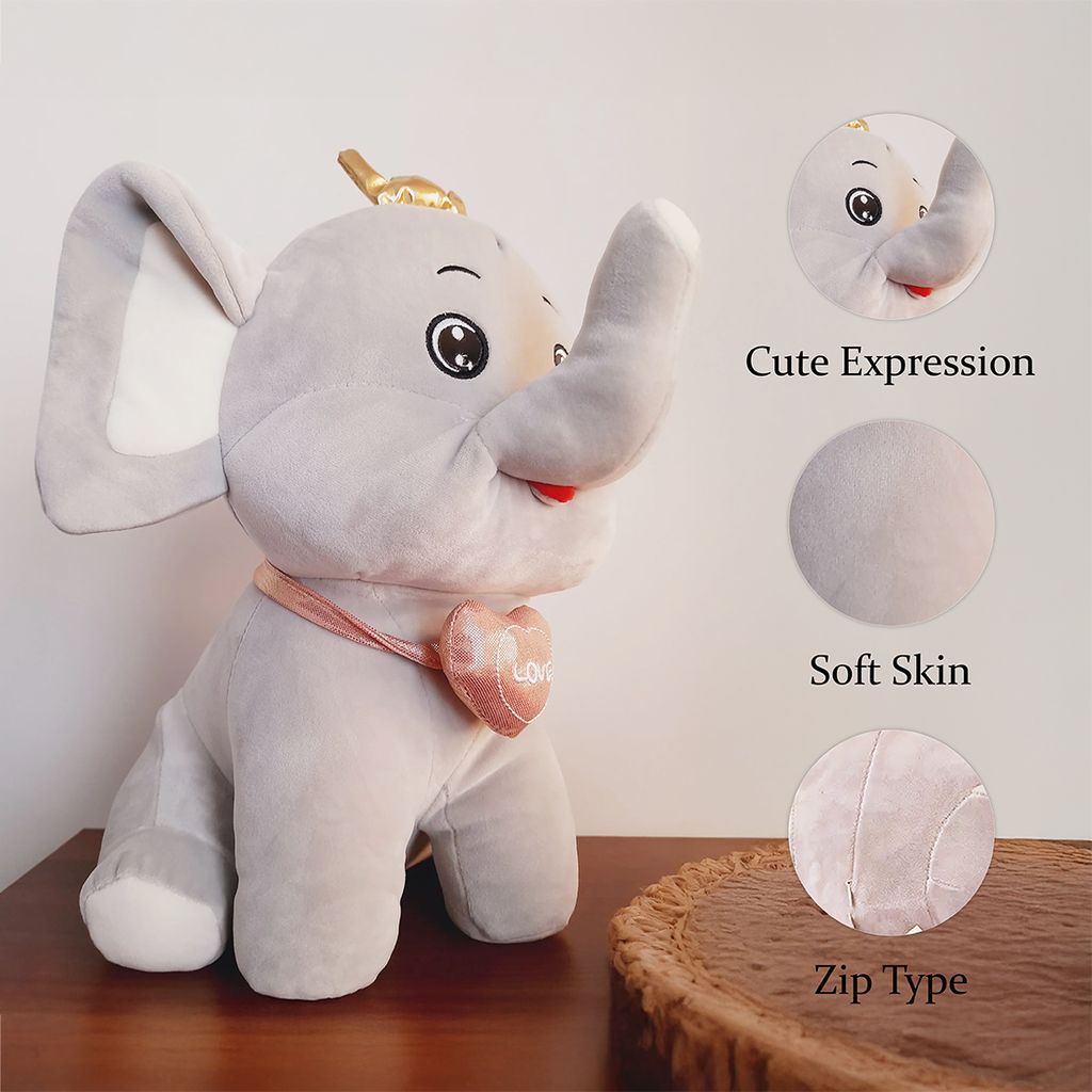 Elephant Soft Toys | Elephant Stuffed Animal | Elephant Plush Toy | Giant Elephant Stuffed Animal | Snuggle Elephant | Elephant Cuddly Toy | Stuffed Elephant Toy | Large Plush Elephant | Huggady Elephant view 2