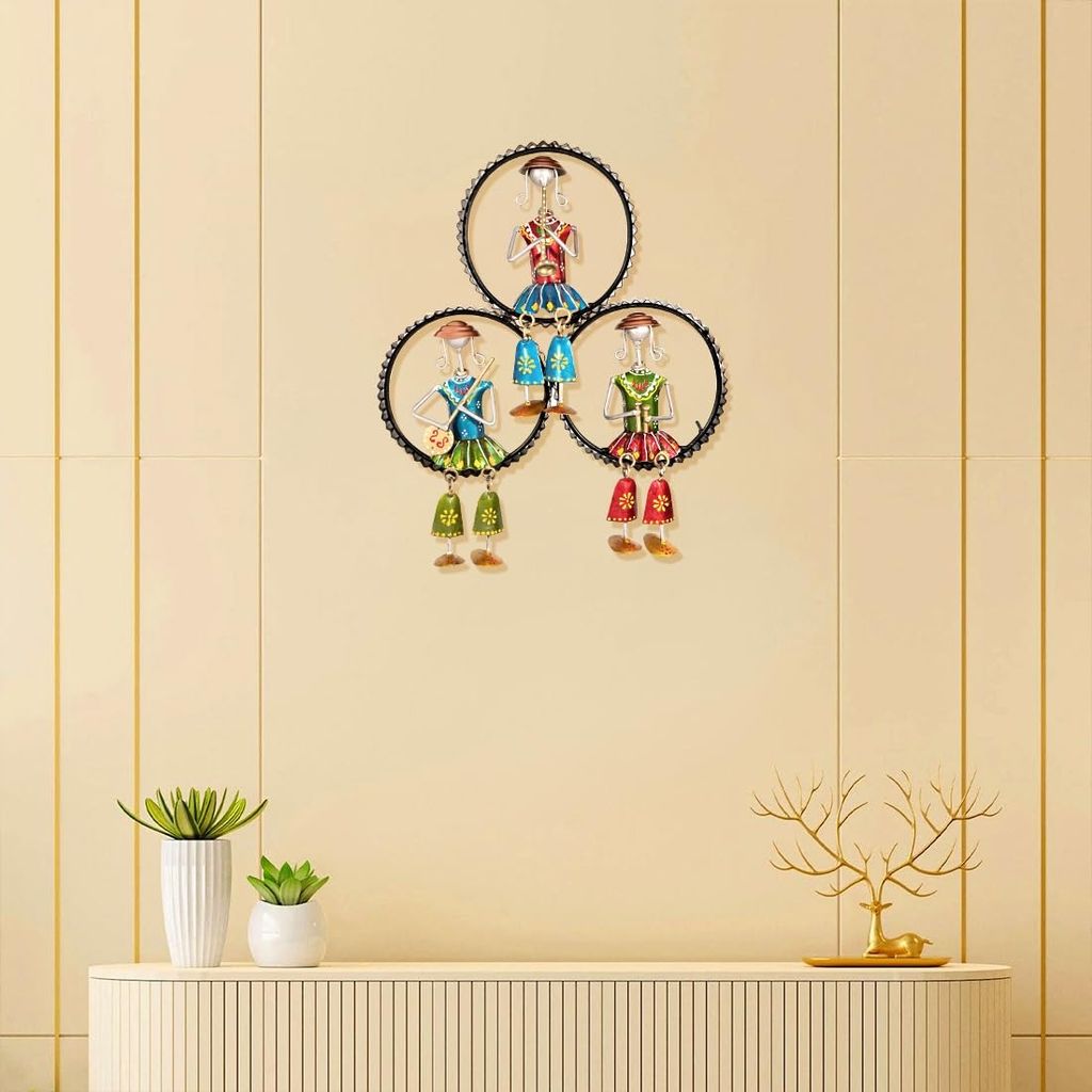 Shree Jagdamba Art Metal Wall Decoration Items for Living Room, Bedroom | Rajasthani Art Sculpture for Wall Décor | Perfect Wall Hanging for Home Decor, Sofa Wall Decor or Office Decor