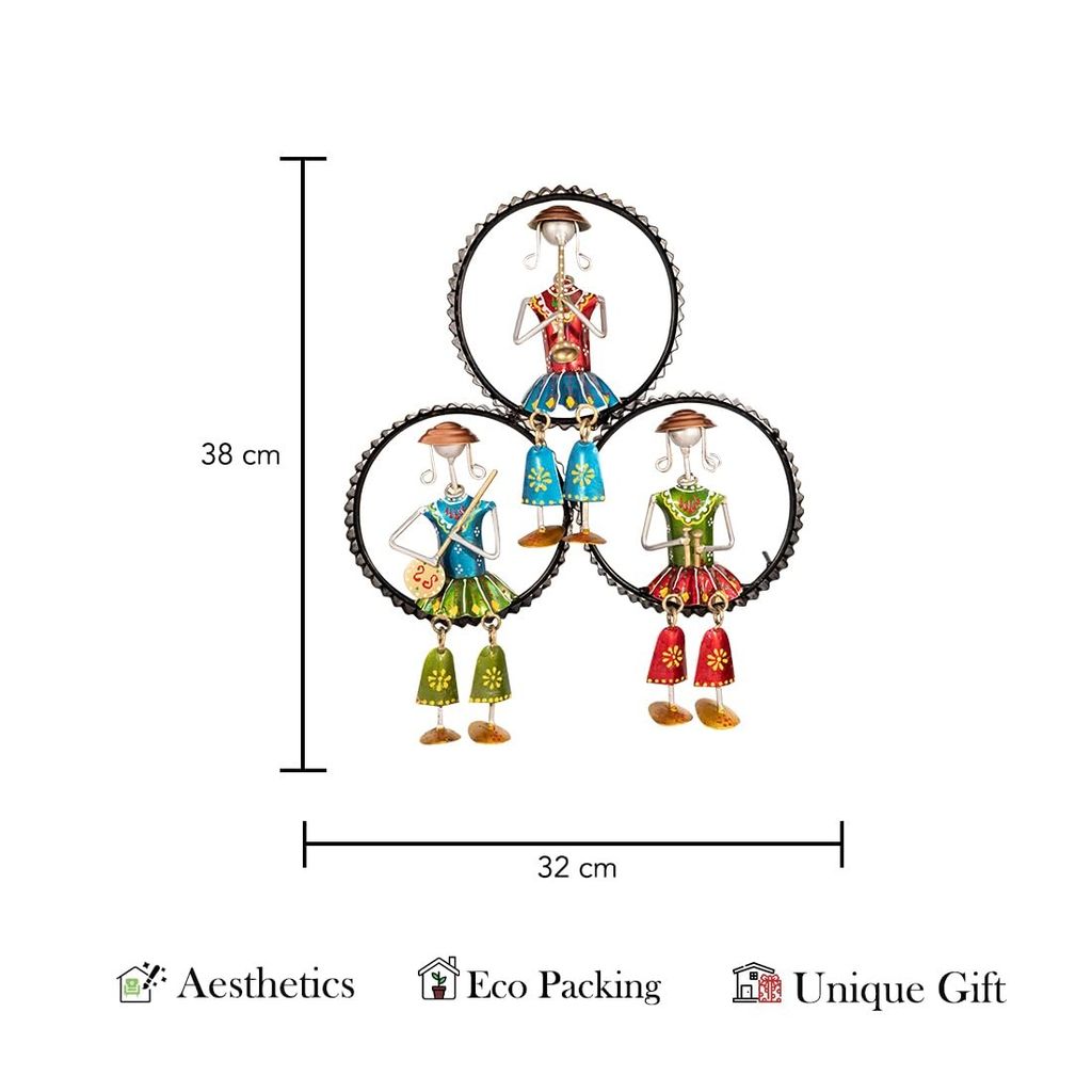 Shree Jagdamba Art Metal Wall Decoration Items for Living Room, Bedroom | Rajasthani Art Sculpture for Wall Décor | Perfect Wall Hanging for Home Decor, Sofa Wall Decor or Office Decor view 2