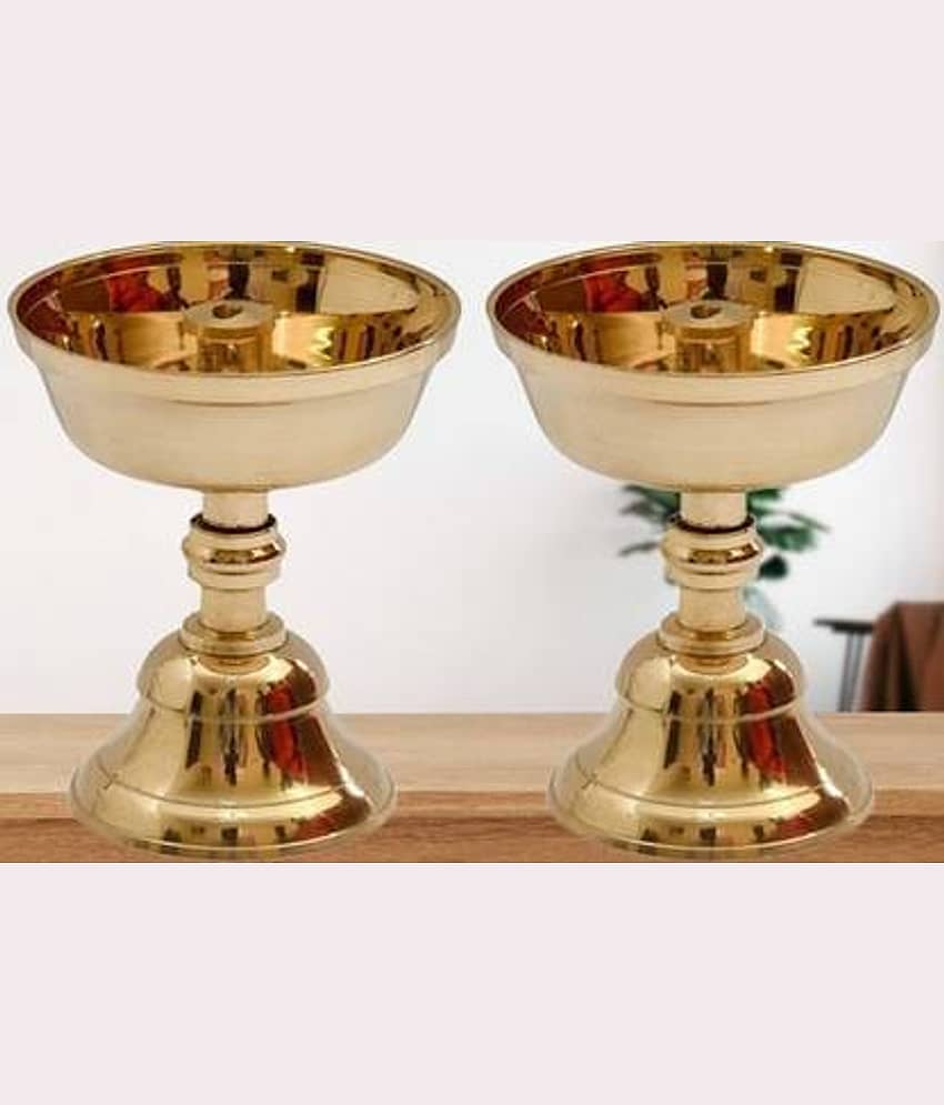 Heaven Decor Brass Table Diya - Pack of 2 view 2