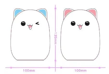 GLOWSERIE Cartoon Cat Night Lamp – Rechargeable Soft Light for Bedroom & Nursery view 2
