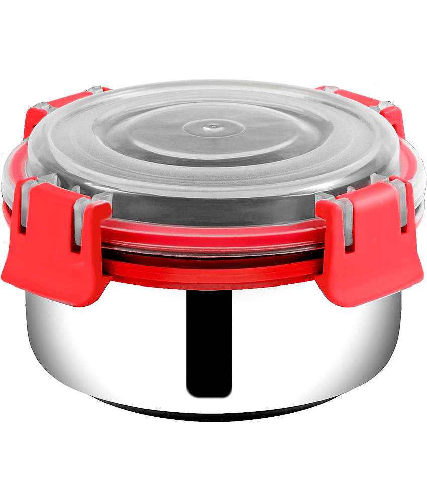 BOWLMAN Steel Red Food Container ( Set of 2 ) view 2