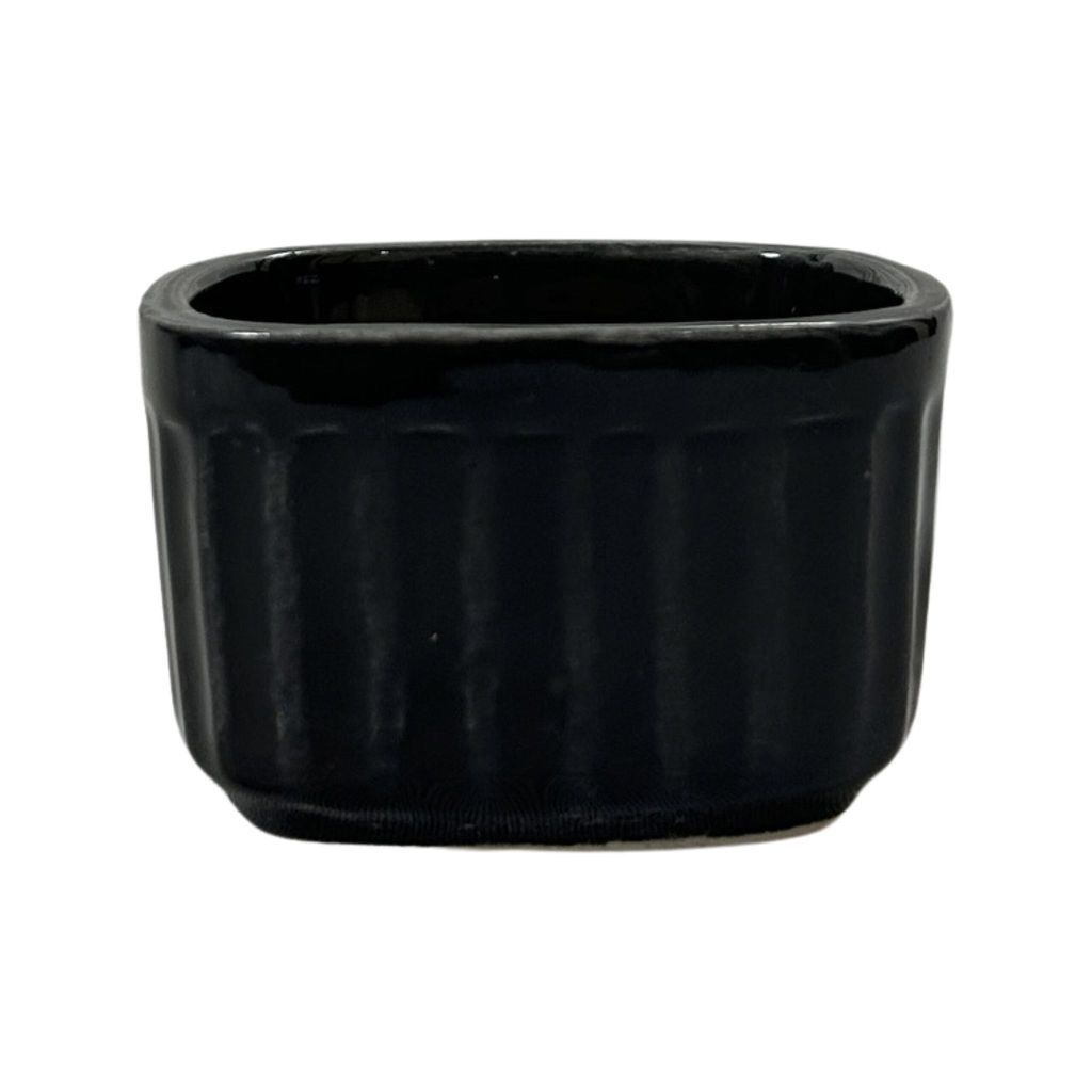 Ceramic Dining Glossy Black Square Ceramic Dip Bowls Set of 2 || Ketchup Bowls || Sauce Bowls || Chutney Bowls view 2