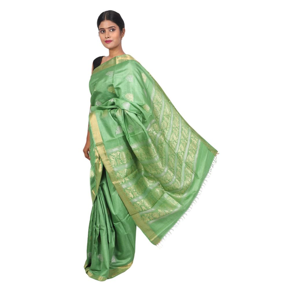 HANDLOOM KOSA SAREE WITH BLOUSE (SKU - 1ST103011221 SAREE- 254) view 2
