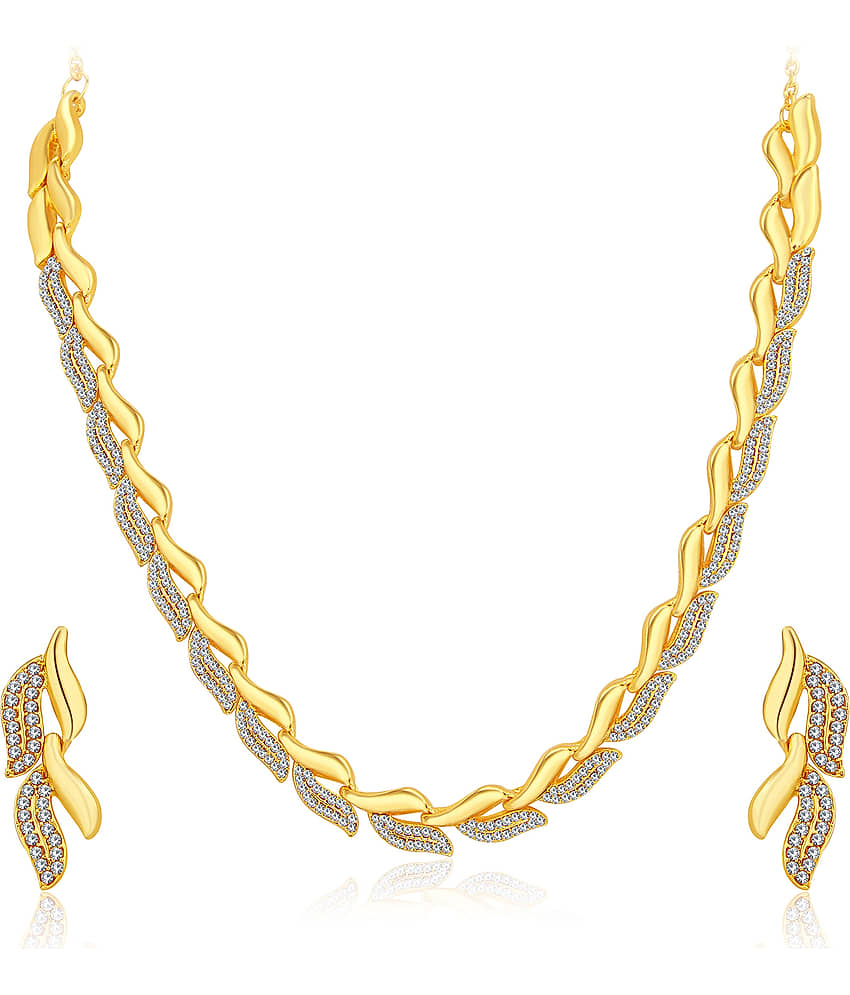 Sukkhi - Gold Alloy Necklace Set ( Pack of 1 ) view 2