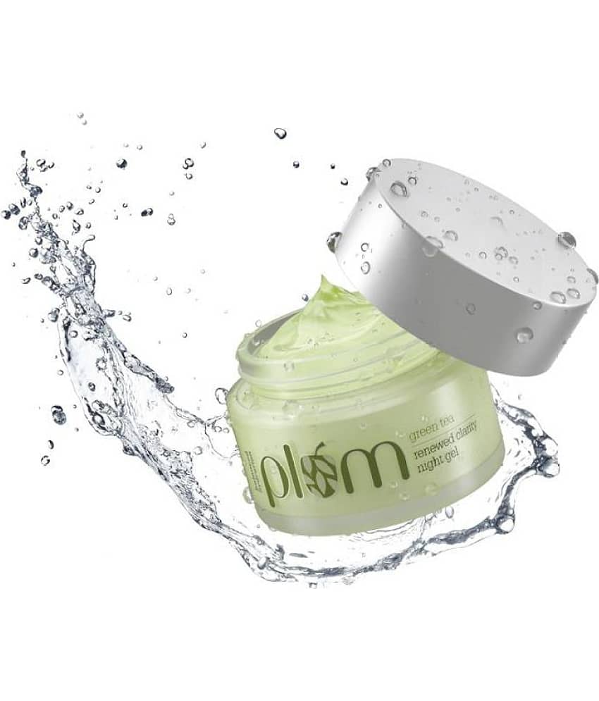 Plum Green Tea Night Gel Cream | Anti-aging Oil-free Moisturizer with Glycolic Acid (50 ml) view 2