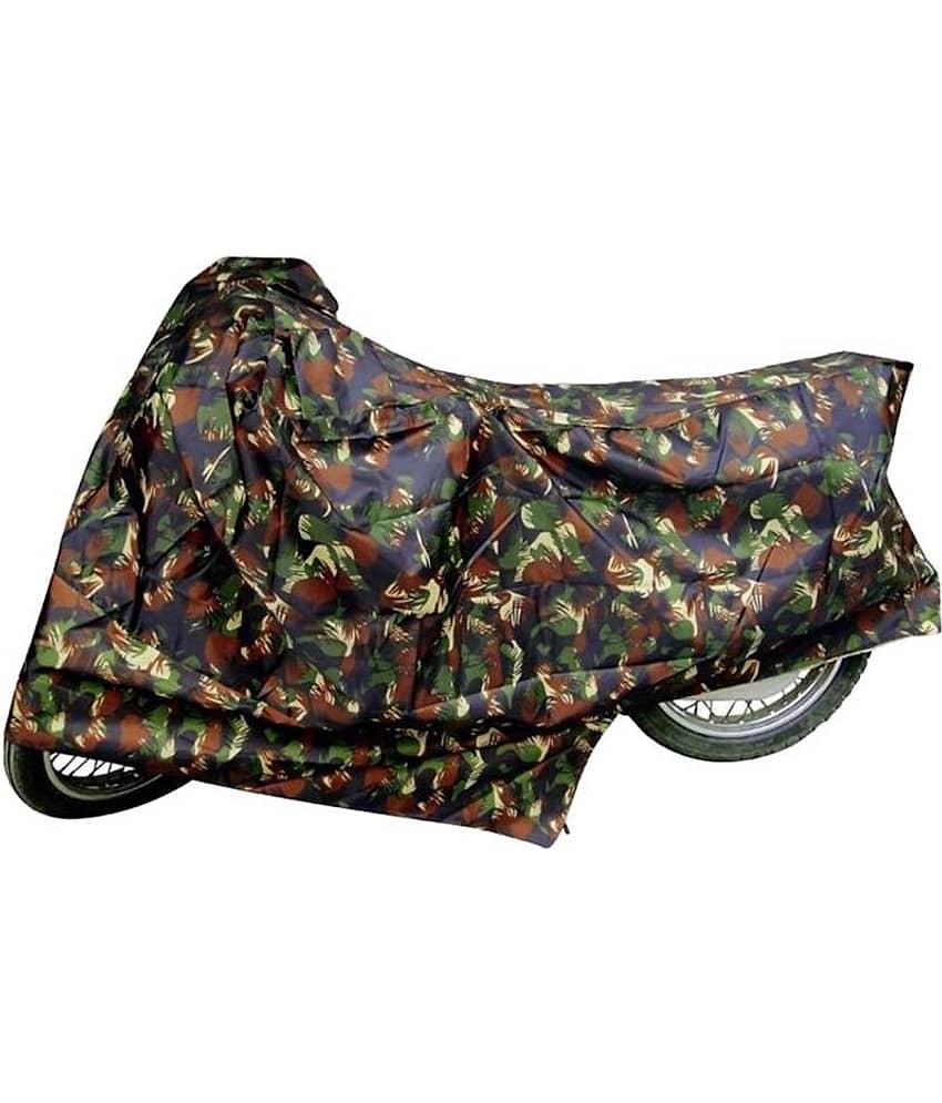 AutoRetail Dust Proof Two Wheeler Polyster Cover for Hero Splendor Pro Classic (Mirror Pocket, Jungle Color) view 2